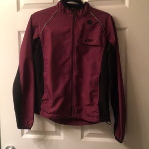 ASICS Maroon/Black Running Jacket, Medium